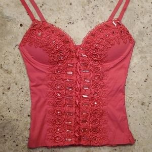 Pink corset tank!